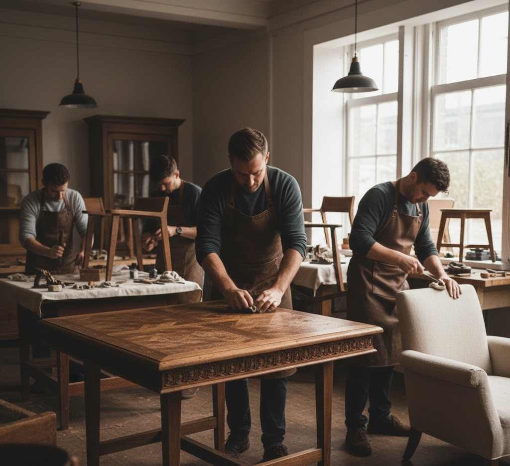 Restauratieproces in uitvoering