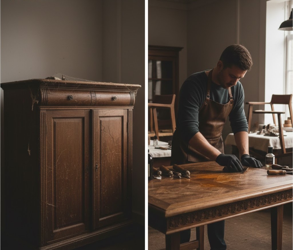 Houten meubelrestauratie